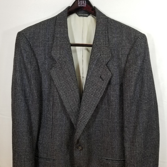 Pierre Cardin Sport Coat Blazer Check 40 R - Picture 4 of 16
